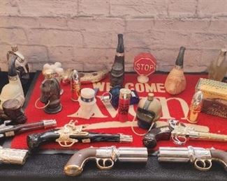 Avon Bottles Guns Pipes