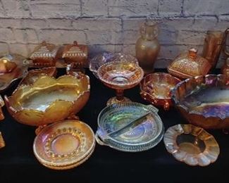 Orange Lusterware