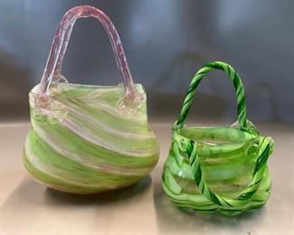 Vintage Hand Blown Murano Style Purses