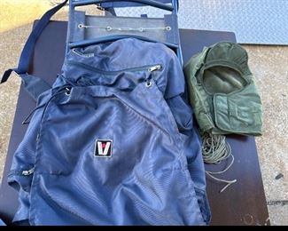 Hiking Backpack and Cold Weather Hat