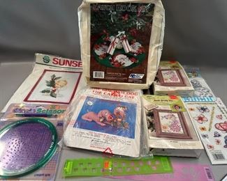 Assorted Craft Kits- Latchhook, Suncatcher, Crossstitch, Circle Cutter and Basic Stroke Kit.