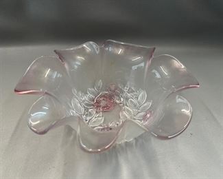 Mikasa Rosella Pink Frosted Bowl
