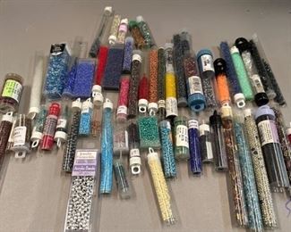Assorted Tubes of Glass and Acrylic Beads