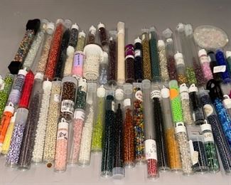 Assorted Tubes of Glass and Acrylic Beads