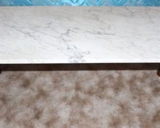 Marble top table.