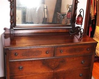 Beautiful antique dresser with mirror.  