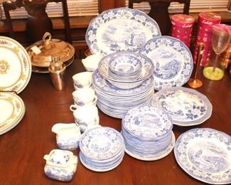 Beautiful china, silverplate and copper.