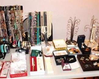 Large amount of costume jewelry.  