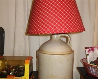 LAMP MADE FROM AN ANTIQUE JUG