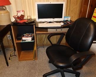 OFFICE CHAIR - COMPUTER DESK - COMPUTER