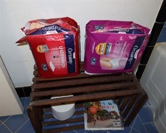 CRATE USED IN BATHROOM