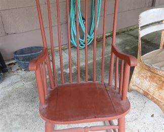 ANTIQUE RED ROCKER