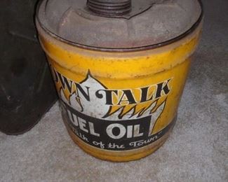 5 gallon advertising can ("Town Talk") 