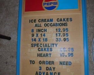 changeable Pepsi sign