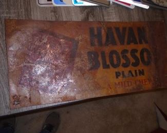 vintage Havana Blossom tobacco sign