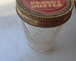 4ounce Jumbo peanut butter jar with lid