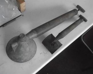 Vintage sprayers with galvanized tanks