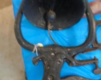 Wall mount bell with bull