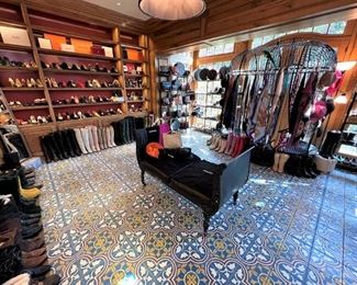 This is a FASHION SALE!  This is the shoe, boot, handbag, perfume  and scarf room.  It’s huge!  Hermes, Chanel, Gucci, Cartier, Prada, Fendi, Bottega, Louis Vuitton.  