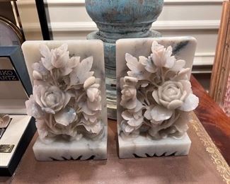 Pair of carved bookends