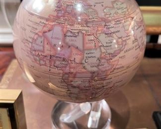 Mova globe on lucite stand