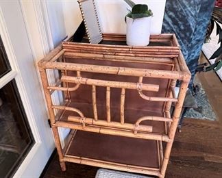 Vintage bamboo magazine/book stand