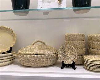 Vintage mid-century Italian “Basket Weave” pottery