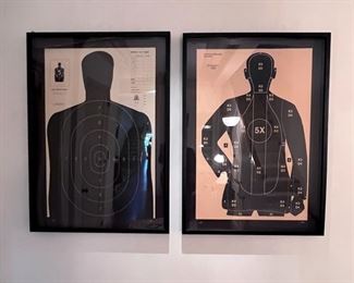Vintage framed shooter’s targets