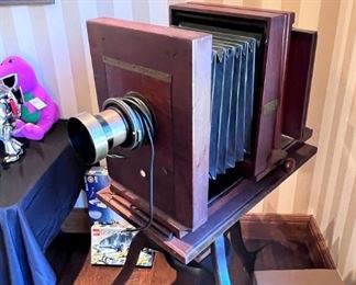 Antique camera on stand