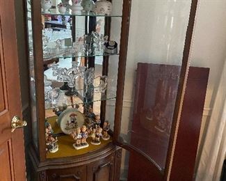 Curio Cabinets. Glass Doors/Glass Shelves. Lighted