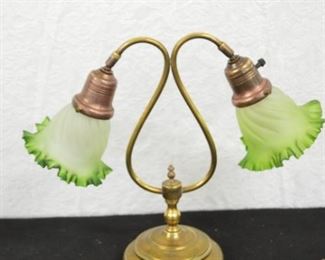 Double Brass Lamp