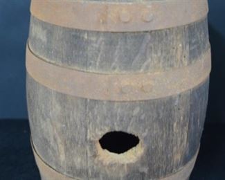 Wooden Wagon Water Barrel 