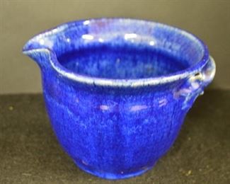 Blue Stoneware Batter Bowl