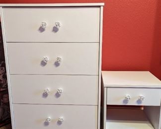 Chest of Drawers and Matching Side Table