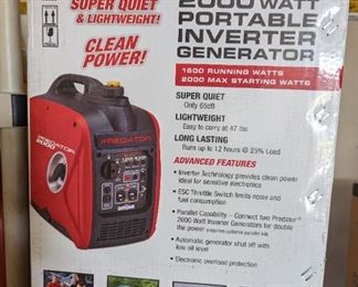 Predator 2000 Watt Portable Inverter Generator (two available)