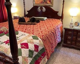 Queen size 4 post bed by Singer