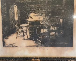 "Jack Daniel's & Barrelhouse" signed print