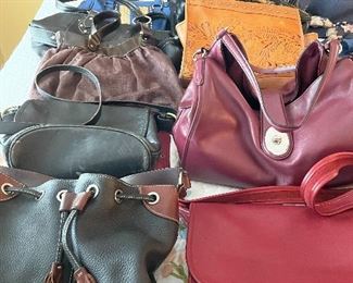Handbags, some Coach & Dooney Bourke