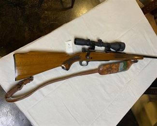 Bolt Action Rifle, SEARS .30-06 Model 70, Made by WINCHESTER, Simmons Whitetail Classic Scope 4-12 x 44 with Leather Sling in Excellent Condition (Ealy Estate)