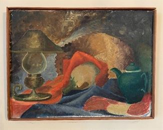 vintage Modernist still life, in oil