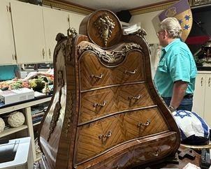 Louis XV Desk with Bombay Chest