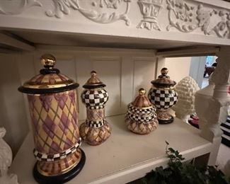 MacKenzie-Childs Rare retired Ceramics. Argyle Pattern. 