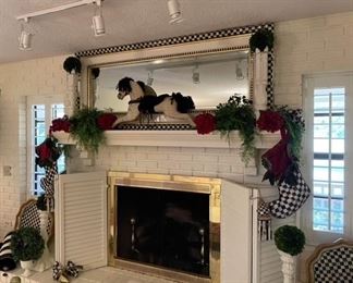 large mirror, Antique Horse