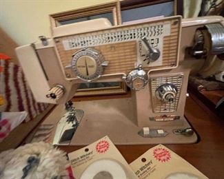 Vintage MCM singer sewing machine table 