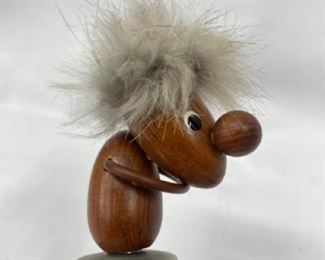 Vintage MCM Hans Bolling Teak Wood Bottle Topper 
