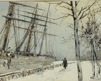Original Vintage Watercolor on Paper.