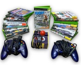 Huge Lot Of Original Xbox Games And Controllers