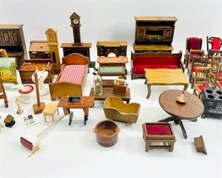 Vintage Wooden DollHouse Furniture
