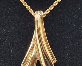 LARGE OLD DIAMOND AND GOLD NECKLACE