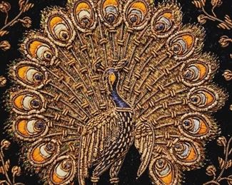 EMBROIDERED PEACOCK PURSE